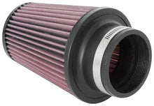 Load image into Gallery viewer, K&amp;N Universal Clamp-On Air Filter 3in Flange ID x 5in Base OD x 3.5in Top OD x 6in Height - Side View