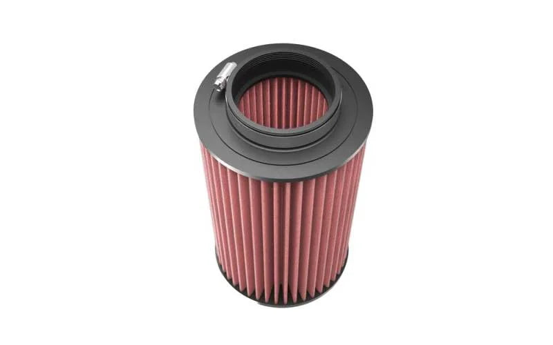K&N Universal Clamp-On Air Filter 4-1/8in FLG 7-3/8in B 7in T W/STUD 11-1/2in H - Side View