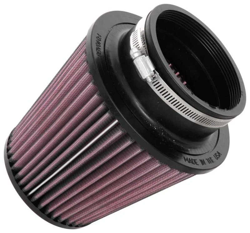 K&N Universal Clamp-On Air Filter 4in FLG / 6-1/2in B / 4-1/2in T / 6in H - Side View