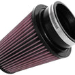 Load image into Gallery viewer, K&amp;N Universal Clamp-On Air Filter 4in FLG / 6in B / 4in T / 7in H - Side View