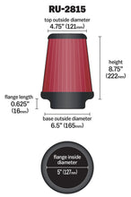 Load image into Gallery viewer, K&amp;N Universal Clamp-On Air Filter 5in FLG / 6-1/2in B / 4-3/8in T / 8-3/4in H - Additional View 7