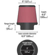 Load image into Gallery viewer, K&amp;N Universal Clamp-On Air Filter 5in FLG / 6-1/2in B / 5in T / 6-1/2in H - Back View