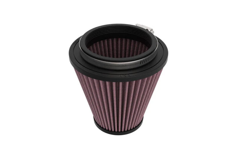 K&N Universal Clamp-On Air Filter 6in Base x 3.5in Top x 6.3125in H - Side View