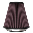Load image into Gallery viewer, K&amp;N Universal Clamp-On Air Filter 6in Base x 3.5in Top x 6.3125in H - Back View