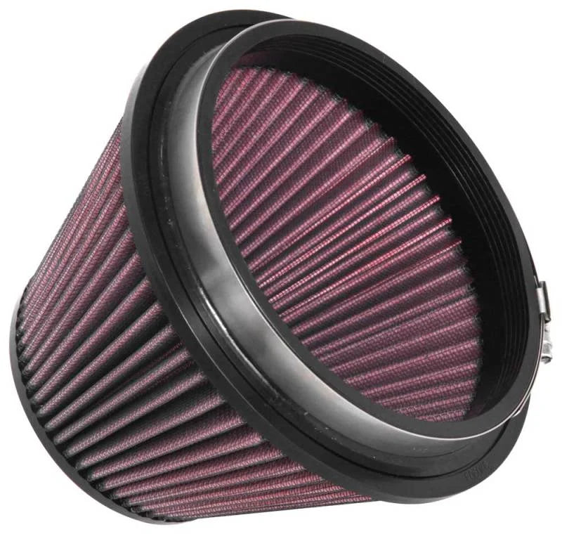 K&N Universal Clamp-On Air Filter 6in FLG / 7-1/2in B / 4-1/2in T / 5in H - Side View
