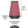 Load image into Gallery viewer, K&amp;N Universal Clamp-On Air Filter 6in FLG / 7-1/2in B / 4-1/2in T / 9in H - Back View