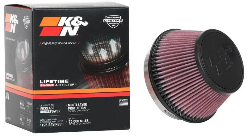 K&N Universal Clamp-On Air Filter 6in FLG / 7-1/2in B / 5-1/8in T / 4in H - Additional View 9