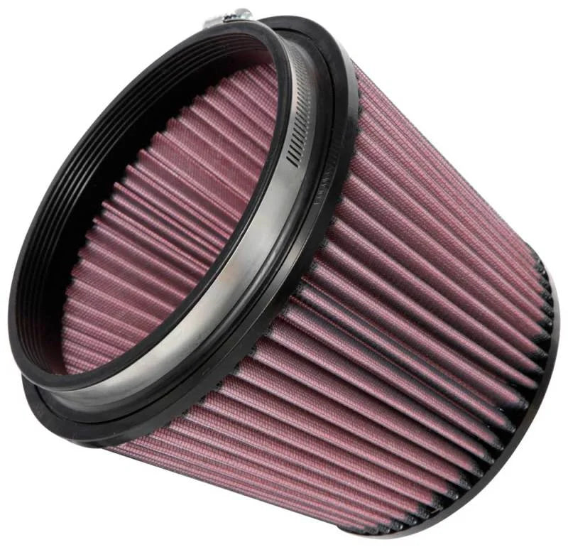 K&N Universal Clamp-On Air Filter 6in FLG / 7-1/2in B / 5-7/8in T / 6in H - Side View