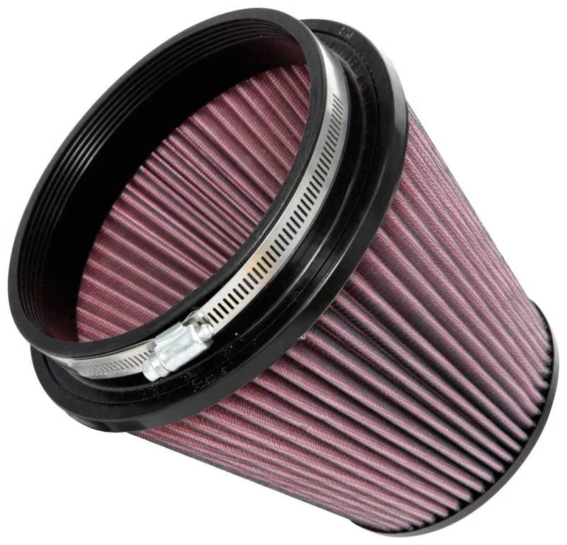 K&N Universal Clamp-On Air Filter 6in FLG / 7-1/2in B / 5in T / 6-1/2in H - Side View