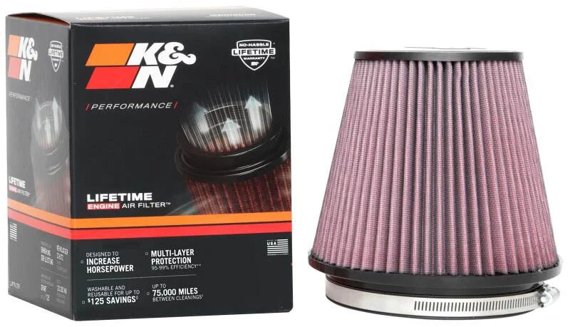 K&N Universal Clamp-On Air Filter 6in FLG / 7-1/2in B / 5in T / 6-1/2in H - Additional View 8