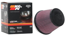Load image into Gallery viewer, K&amp;N Universal Clamp-On Air Filter 6in FLG / 7-1/2in B / 5in T / 6in H - Installation View