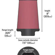 Load image into Gallery viewer, K&amp;N Universal Clamp-On Air Filter 6in FLG / 7-1/2in B / 5in T / 8in H - Detail View