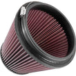 Load image into Gallery viewer, K&amp;N Universal Clamp-On Air Filter 6in Flange / 7-1/2in Base / 4-1/2in Top / 6in Height - Side View