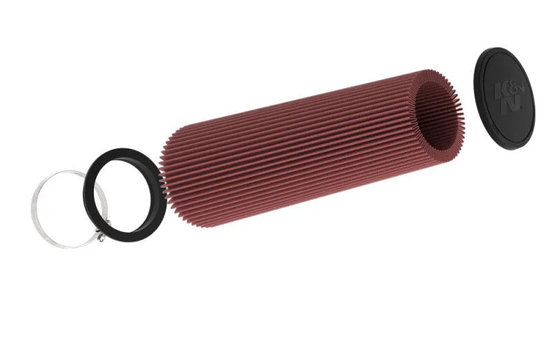 K&N Universal Clamp-On Air Filter 7-1/2in 6 DEG FLG 5in OD 20 1/8in H - Detail View
