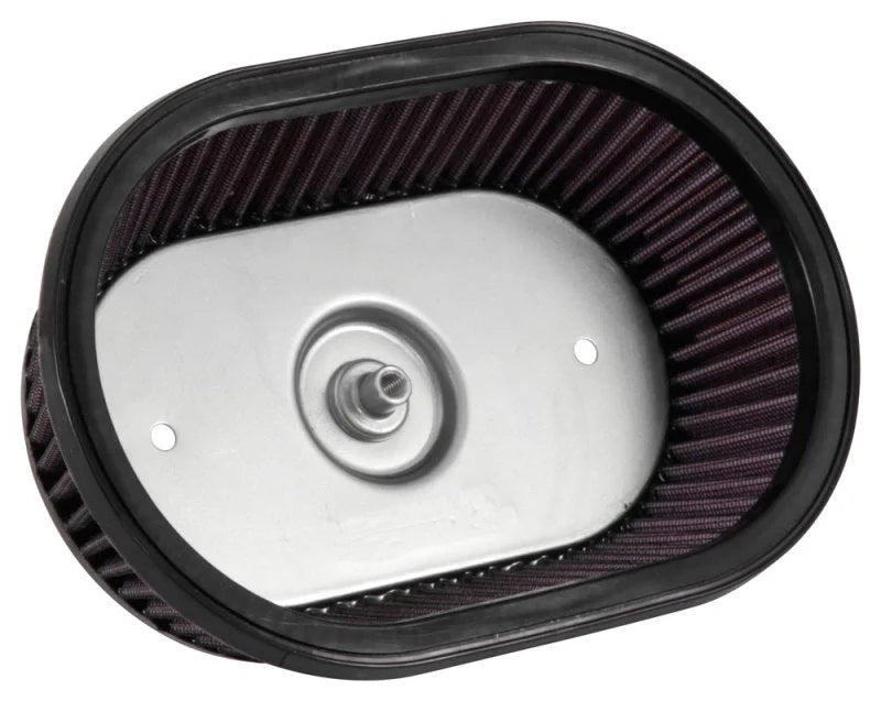 K&N Universal Custom Air Filter - Oval Shape 9.313in OD / 2.375 Height - Side View