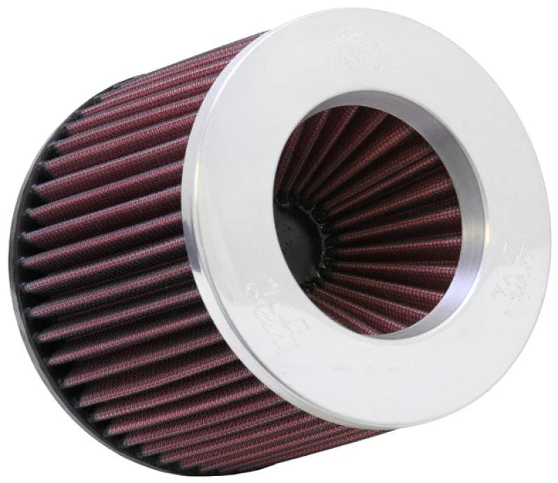 K&N Universal Filter 3 inch Flange 6 inch Base 5 1/4 inch Top 5 inch Height w/ Polished Top - Main Product View