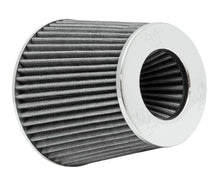 Load image into Gallery viewer, K&amp;N Universal Filter Chrome Round Tapered White - 4in Flange ID x 1.125in Flange Length x 5.5in H - Main Product View