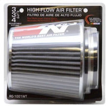 Load image into Gallery viewer, K&amp;N Universal Filter Chrome Round Tapered White - 4in Flange ID x 1.125in Flange Length x 5.5in H - Additional View 6