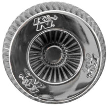 Load image into Gallery viewer, K&amp;N Universal Filter Chrome Round Tapered White - 4in Flange ID x 1.125in Flange Length x 5.5in H - Additional View 9