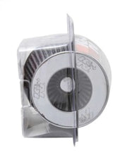 Load image into Gallery viewer, K&amp;N Universal Filter Chrome Round Tapered White - 4in Flange ID x 1.125in Flange Length x 5.5in H - Additional View 11