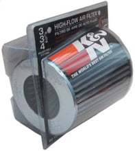 Load image into Gallery viewer, K&amp;N Universal Filter Chrome Round Tapered White - 4in Flange ID x 1.125in Flange Length x 5.5in H - Additional View 13
