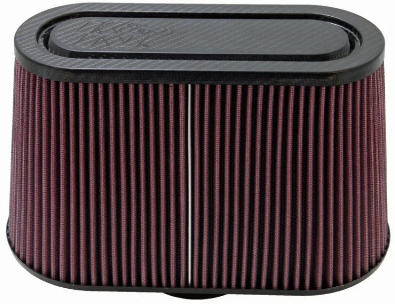 K&N Universal Filter with Carbon Fiber Top & Base-12in Base O/S Length x 6in Base O/S Width x 7in H - Main Product View