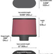 Load image into Gallery viewer, K&amp;N Universal Filter with Carbon Fiber Top &amp; Base-12in Base O/S Length x 6in Base O/S Width x 7in H - Additional View 7