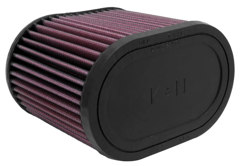K&N Universal Oval Clamp-On Air Filter 2-3/4in Flange 6-1/4in Length 4in Width 5in Height - Main Product View