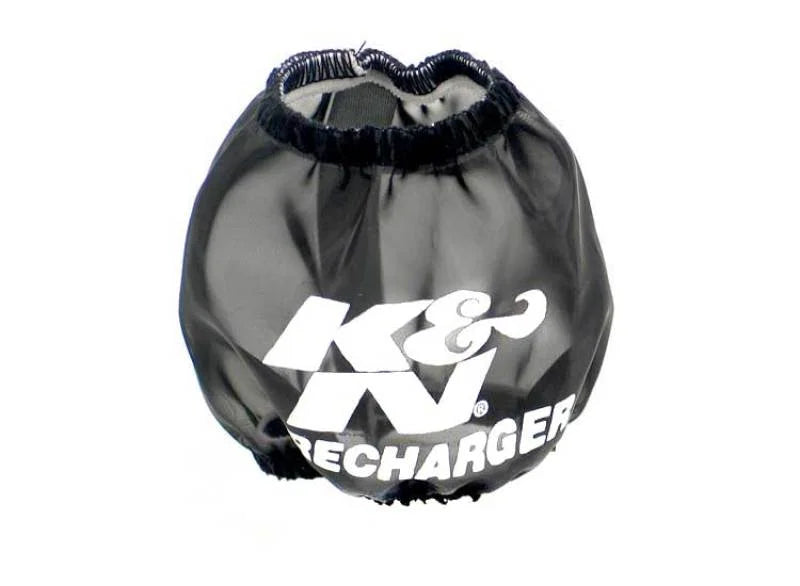 K&N Universal PreCharger Round Tapered Air Filter Wrap Black 3in Base ID x 2in Top ID x 3in H - Main Product View