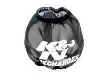 Load image into Gallery viewer, K&amp;N Universal PreCharger Round Tapered Air Filter Wrap Black 3in Base ID x 2in Top ID x 3in H - Main Product View