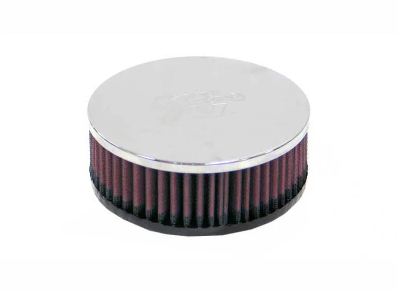 K&N Universal Round Clamp-On Air Filter 2in. Flange / 5-3/8in. OD / 2in. Height - Side View
