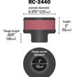 Load image into Gallery viewer, K&amp;N Universal Round Clamp-On Air Filter 2in. Flange / 5-3/8in. OD / 2in. Height - Back View