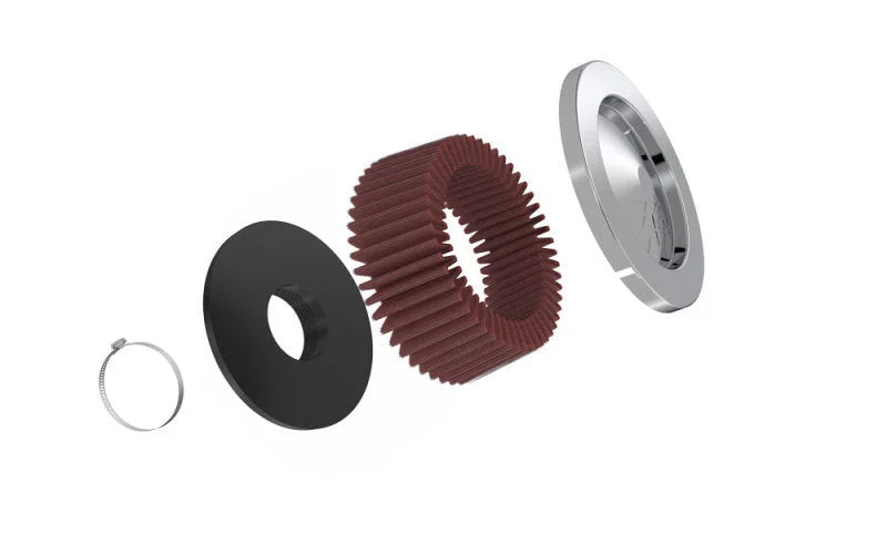 K&N Universal Round Clamp-On Air Filter 2in. Flange / 5-3/8in. OD / 2in. Height - Additional View 6