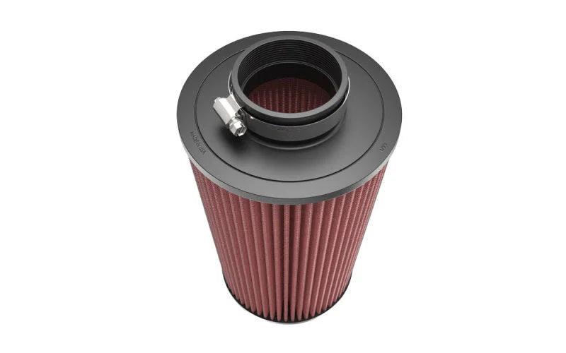 K&N Universal Round Clamp-On Air Filter 3-1/2in FLG  8in B, 7in T W/STUD, 12-1/2in H - Side View
