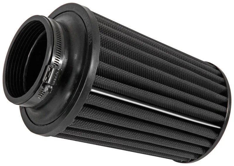 K&N Universal Round Clamp-On Air Filter 3.5in ID 9.5in Height 6in Base OD 5.25 Top OD - Side View
