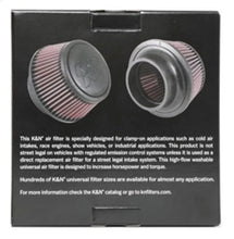 Load image into Gallery viewer, K&amp;N Universal Round Clamp-On Air Filter 3in Flange ID x 6in Base OD x 4.625in Top OD x 3in Height - Additional View 11