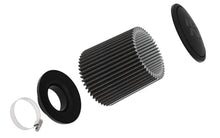 Load image into Gallery viewer, K&amp;N Universal Round Clamp-On Air Filter 3in ID 9in Height 6in Base OD 5.25 Top OD - Back View