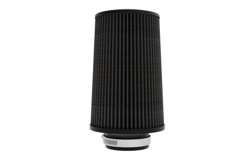 K&N Universal Round Clamp-On Air Filter 3in ID 9in Height 6in Base OD 5.25 Top OD - Installation View