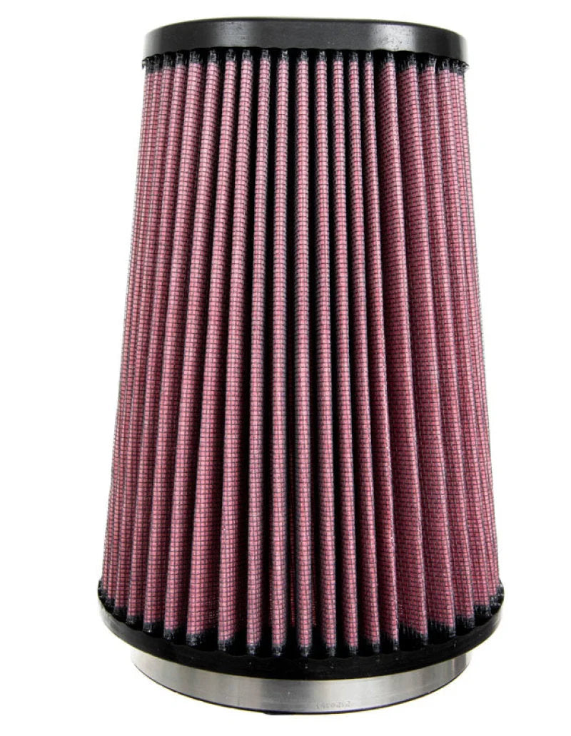 K&N Universal Round Clamp-On Air Filter 4-1/2in FLG, 5-7/8in B, 3-1/4in X 4-1/2in T, 8in H - Installation View