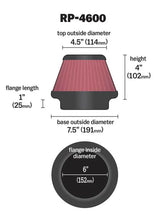 Load image into Gallery viewer, K&amp;N Universal Round Tapered Carbon Fiber Air Filter 6in Flg ID Centered/7.5in B OD/4.5in T OD/4in H - Installation View