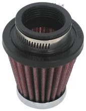 Load image into Gallery viewer, K&amp;N Universal Round Tapered Chrome Filter 1.563in Flange ID x 3in Base OD x 2in Top OD x 3in H - Back View
