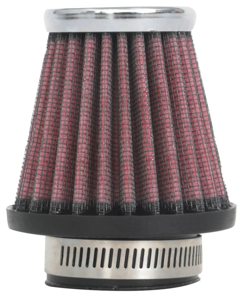 K&N Universal Round Tapered Chrome Filter 1.563in Flange ID x 3in Base OD x 2in Top OD x 3in H - Additional View 8