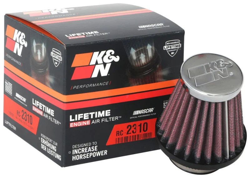 K&N Universal Round Tapered Chrome Filter 1.563in Flange ID x 3in Base OD x 2in Top OD x 3in H - Additional View 10