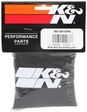 Load image into Gallery viewer, K&amp;N Universal Round Tapered Filter Wrap - Black - 6in Base ID x 4.625in Top ID x 9in Height - Installation View