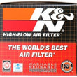 Load image into Gallery viewer, K&amp;N Universal Rubber Filter 2 inch Top OD / 3.5 inch Base OD / 2.25 inch Flange ID / 4 inch Height - Side View
