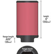 Load image into Gallery viewer, K&amp;N Universal Rubber Filter 2.5in Flange ID x 3.5in OD x 6in Height - Side View