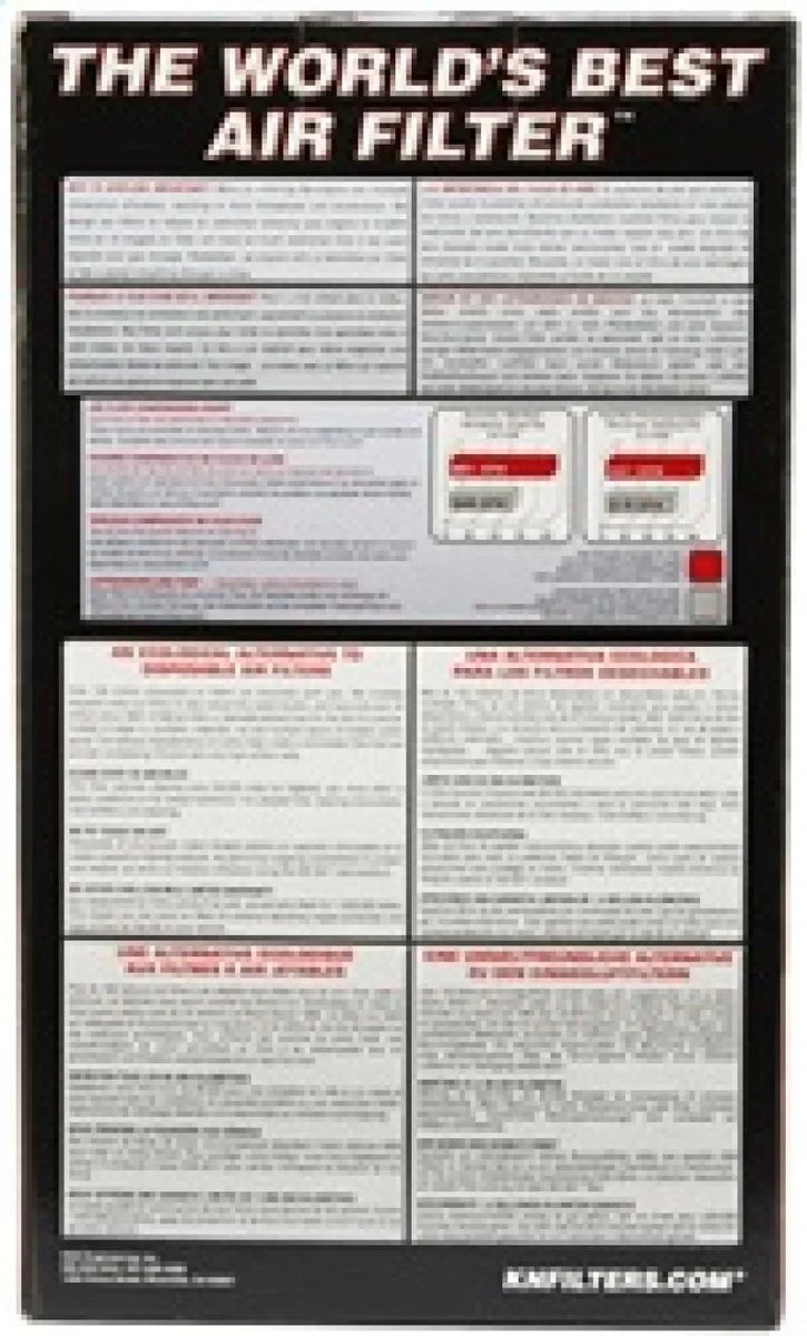 K&N Universal Rubber Filter 2.75in Flange ID x 5.875in Base OD x 4.75in Top OD x 7in Height - Side View
