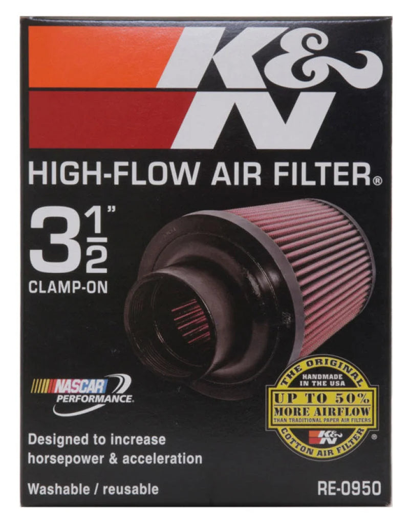 K&N Universal Rubber Filter 3 1/2inch ID FLG / 6inch Base / 4-5/8inch Top / 6inch Height - Additional View 6