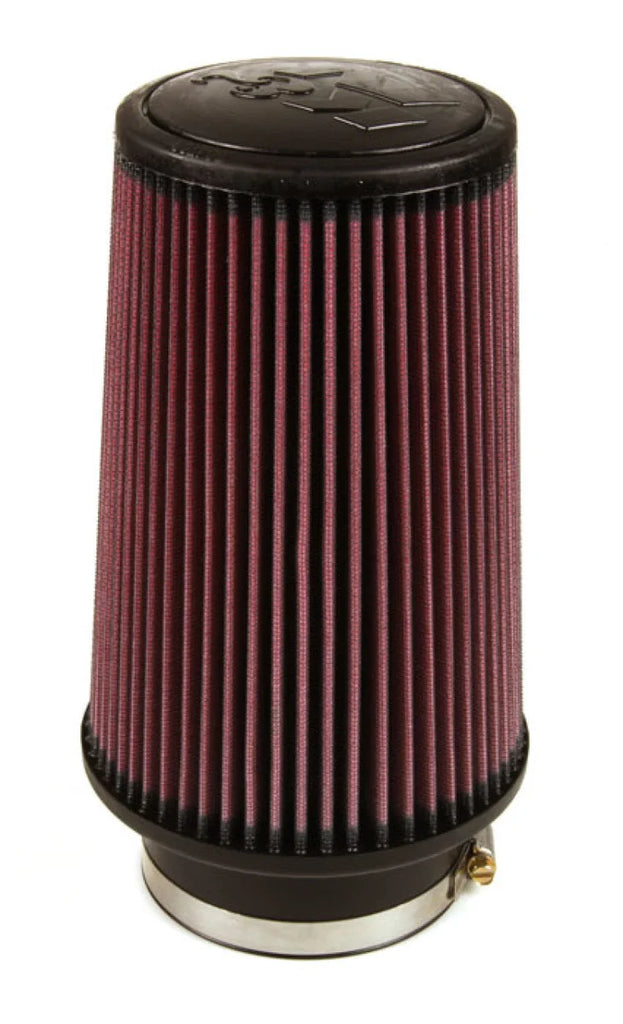 K&N Universal Rubber Filter 4inch FLG / 6inch OD-B / 4-5/8inch OD-T / 9inch H - Side View