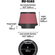 Load image into Gallery viewer, K&amp;N Universal Rubber Filter 5in Flange ID x 6.5in Base OD x 4.5in Top OD x 4.125in Height - Additional View 7